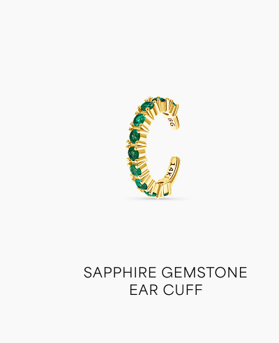 Sapphire Gemstone Ear Cuff
