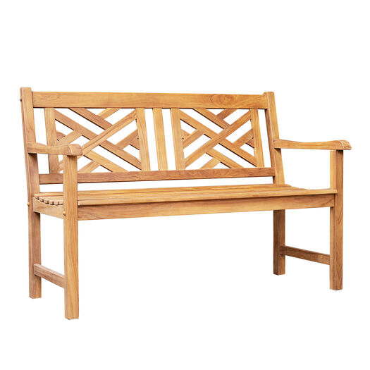 Bender Teak Wood Outdoor Patio Bench