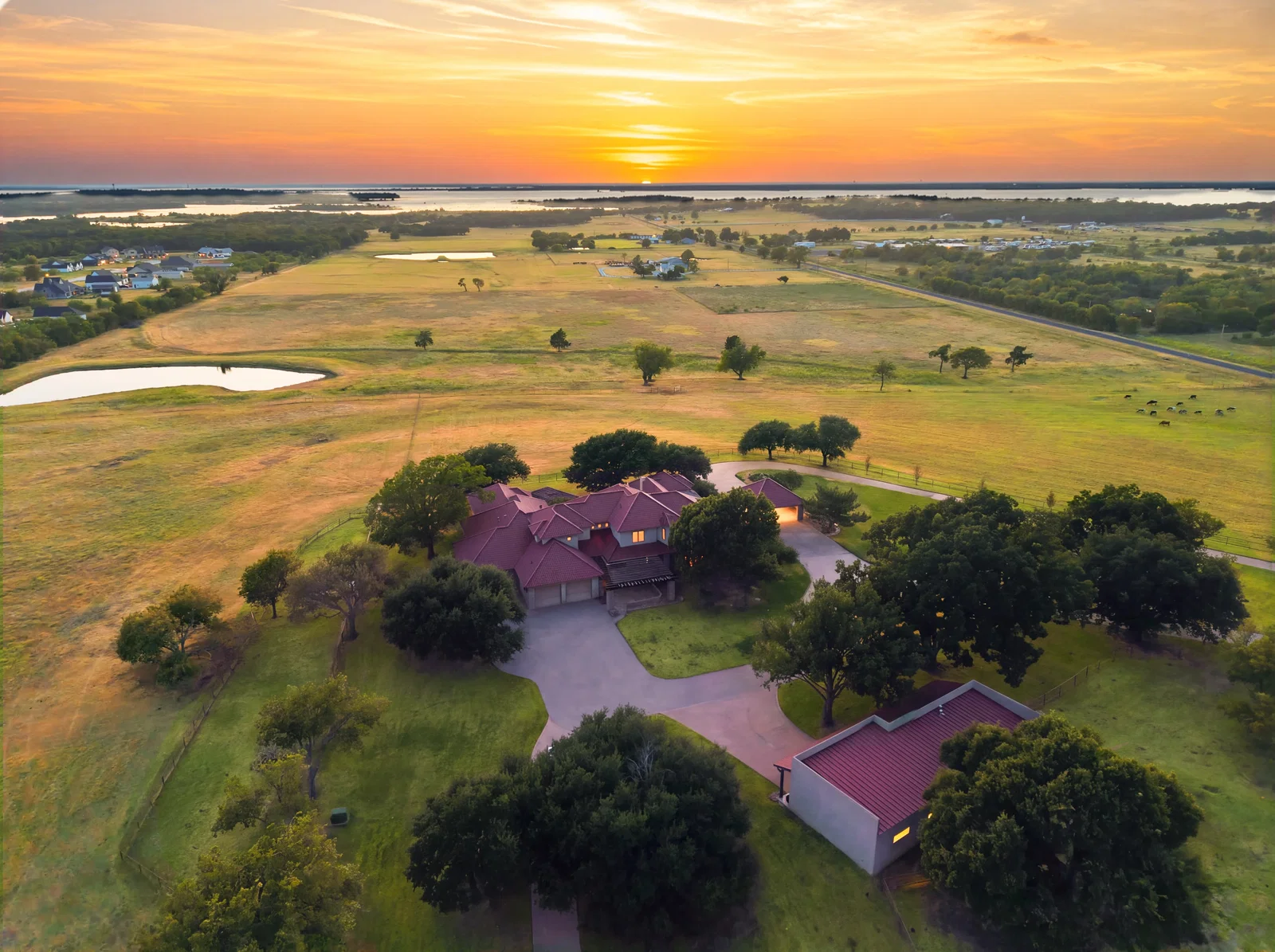 Renovated 15+ acre estate with panoramic lake views