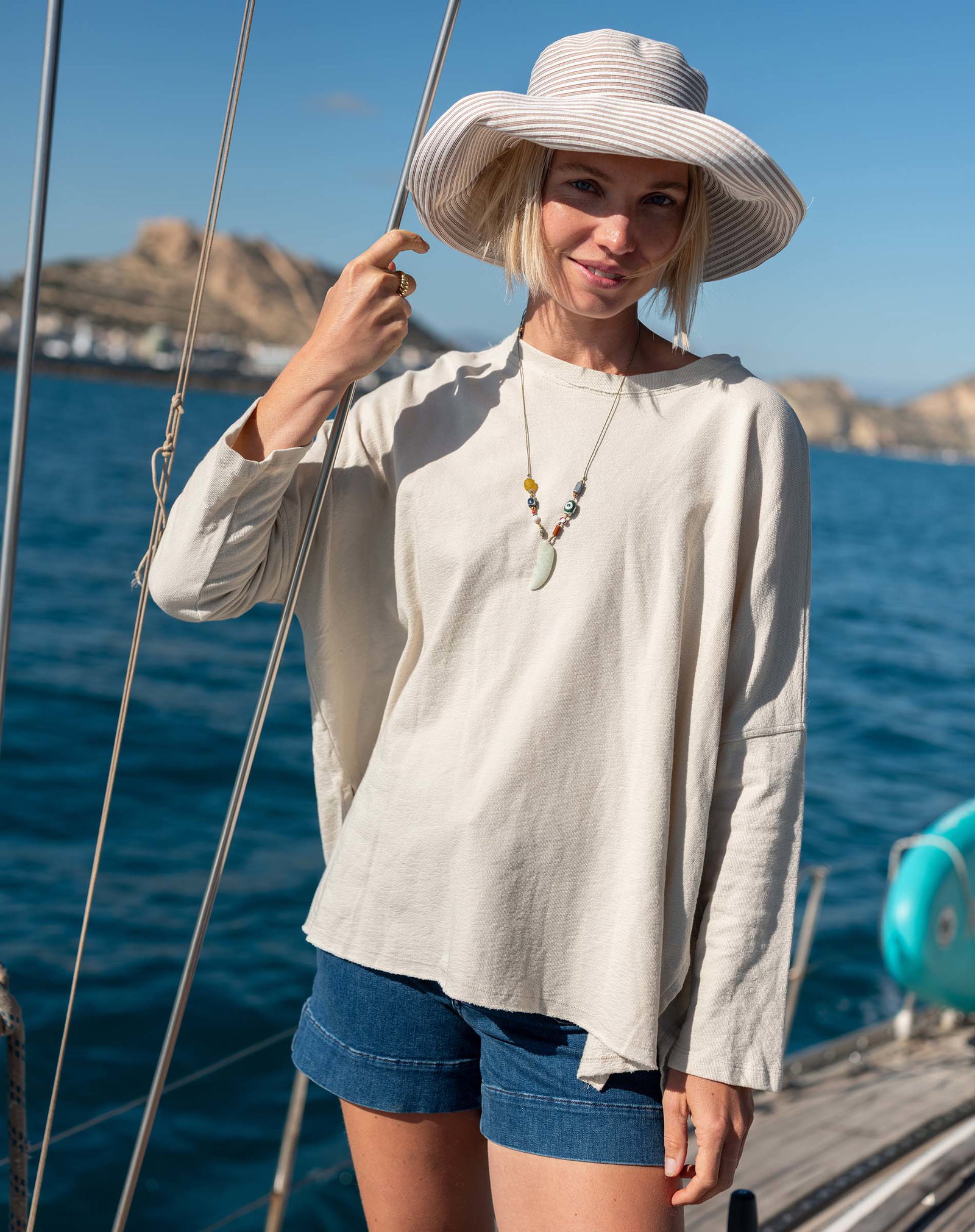 Catalina Slub Tee - Bone