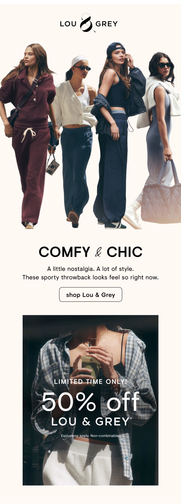 50% off Lou & grey