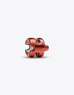 Orange Puzzle Piece Mini Charm