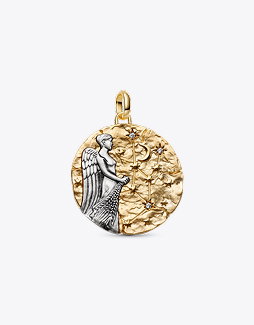 Virgo Zodiac Oversized Medallion Charm