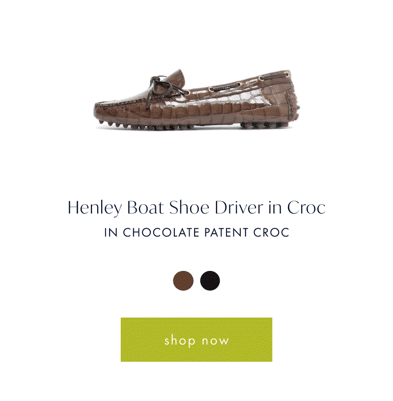 Henley Boat Shoe Driver in Croc