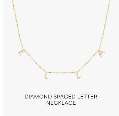 Diamond Spaced Letter Necklace