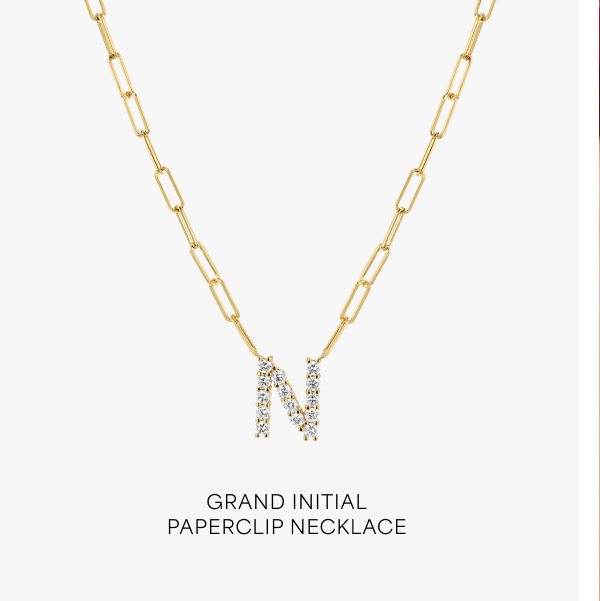 Grand Initial Paperclip Necklace