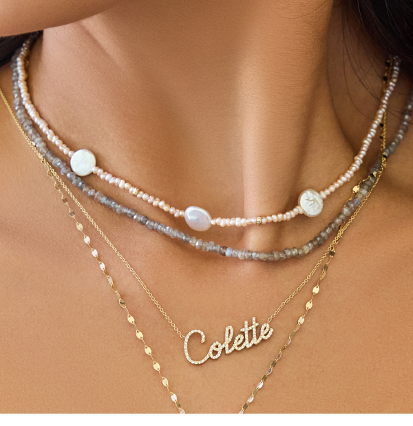 Diamond Custom Script Name Necklace