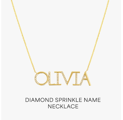 Diamond Sprinkle Name Necklace