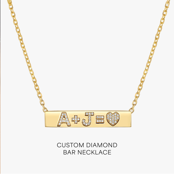Custom Diamond Bar Necklace