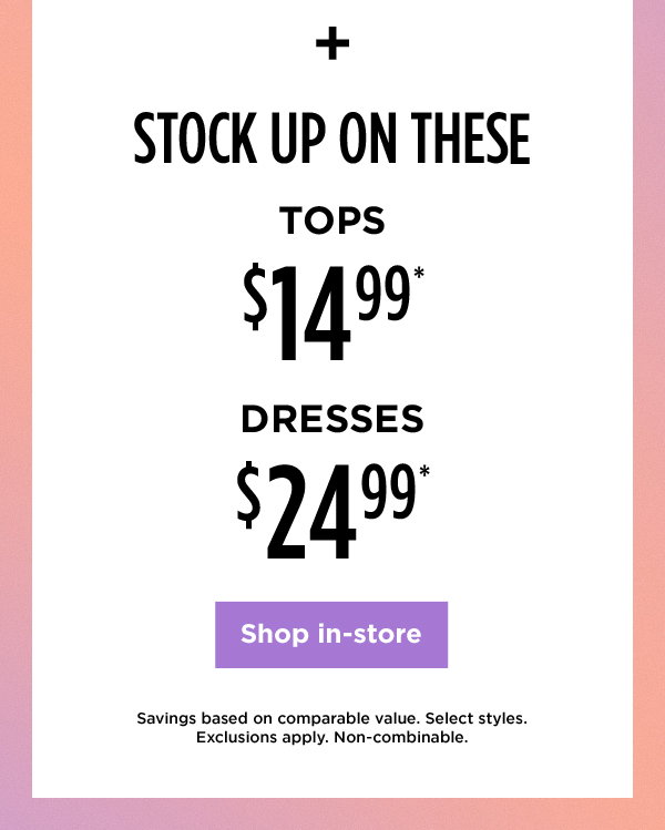 Stock up on these
