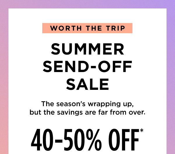 Summer send off sale
