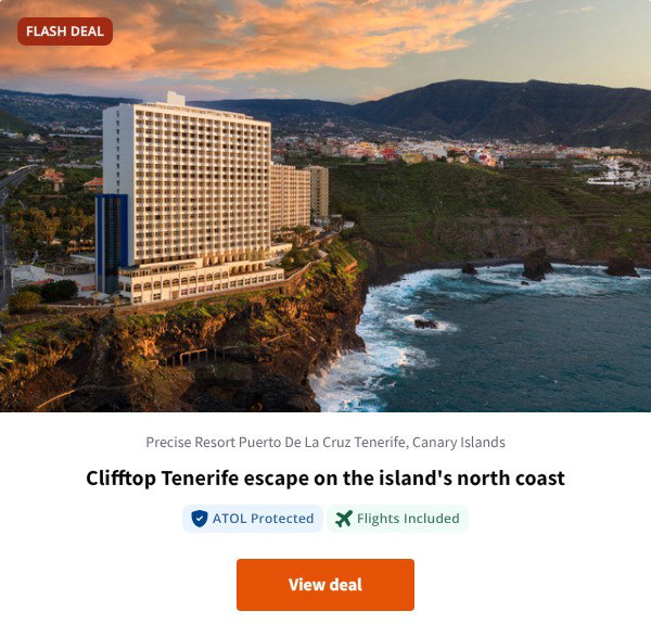 Clifftop Tenerife escape on the island's north coast