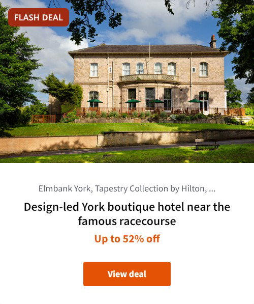 Design-led York boutique hotel near the famous racecourse