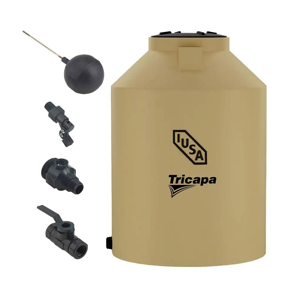 Tinaco tricapa de 1100 L (incluye accesorios), color beige