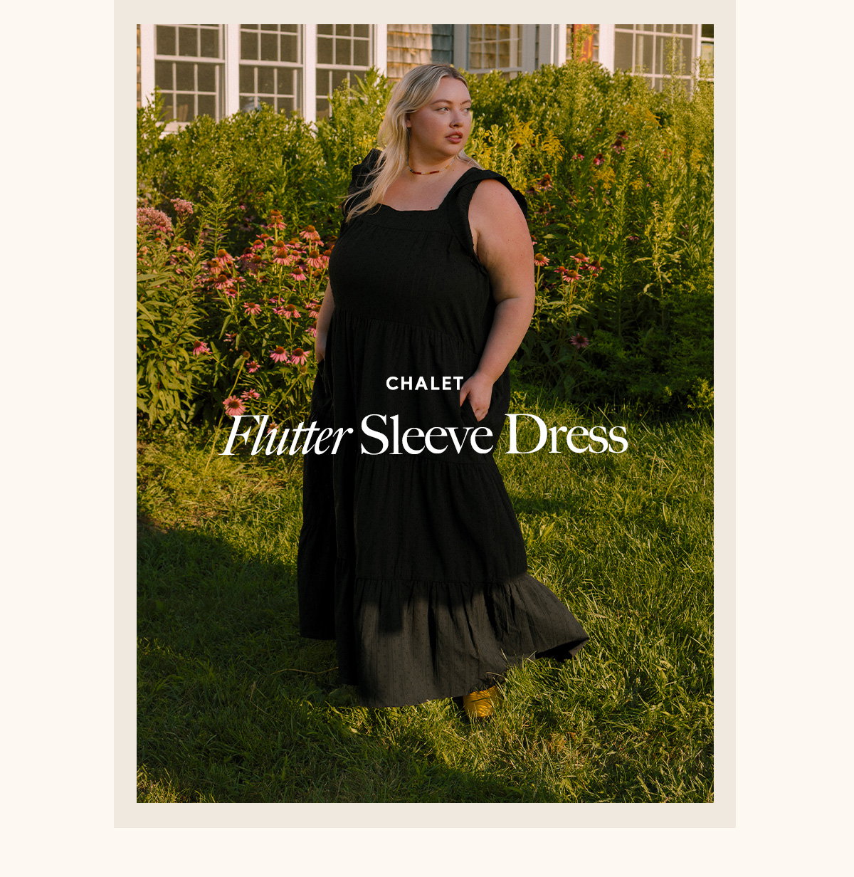Chalet Flutter Sleeve Dress