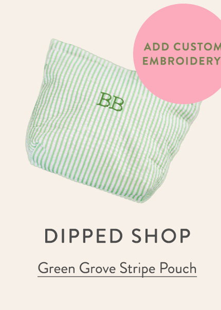 Green Grove Stripe Pouch