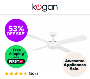 Kogan SmarterHome™ 132cm DC Motor Ceiling Fan with LED Light Product Image
