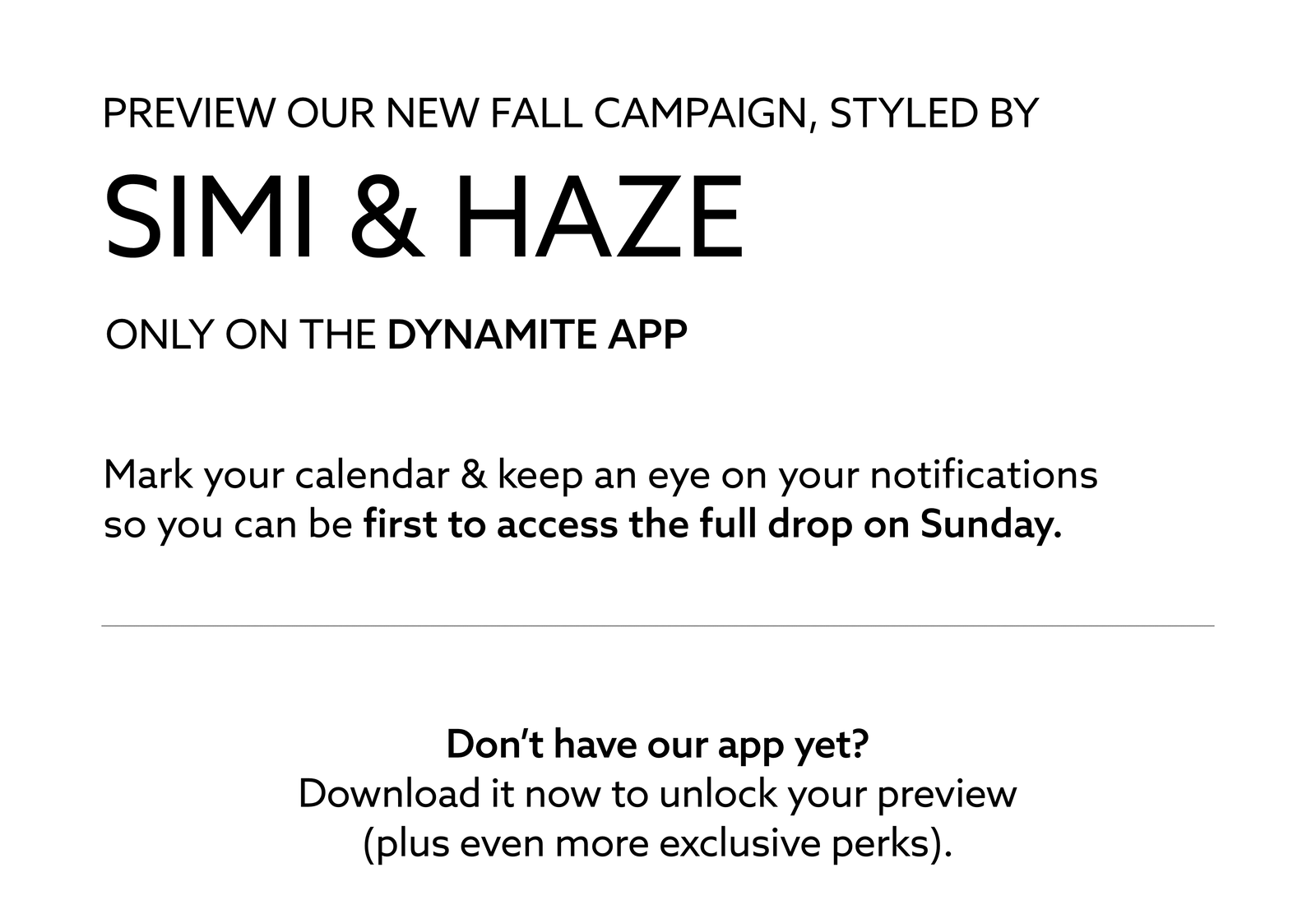 Preview our new Fall campaign