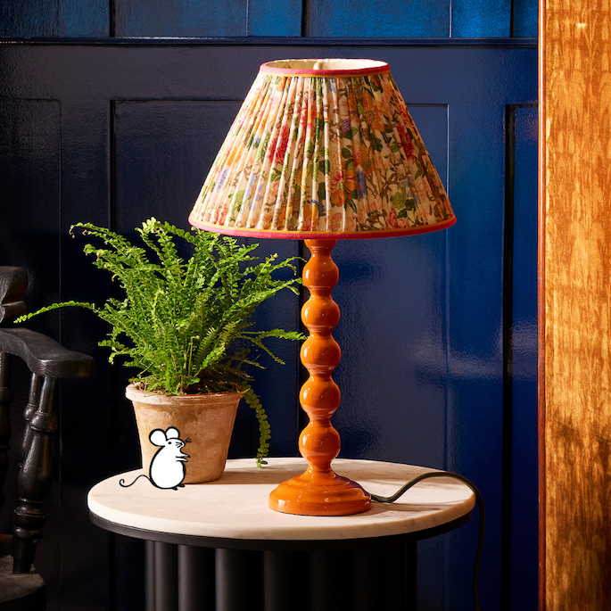 lillee table lamp in burnt orange 