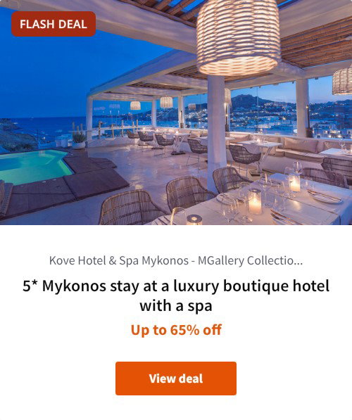 5* Mykonos stay at a luxury boutique hotel with a spa