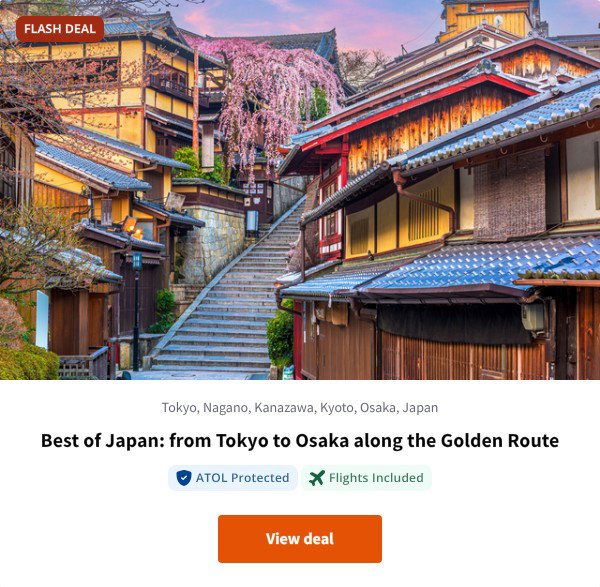 Best of Japan: from Tokyo to Osaka along the Golden Route