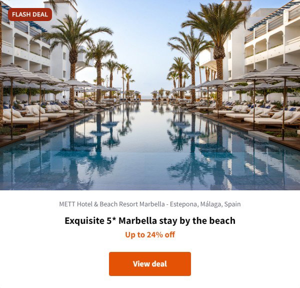 Exquisite 5* Marbella stay by the beach