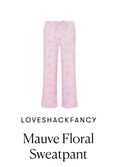 Mauve Floral Sweatpants