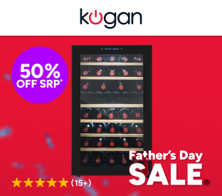 Kogan 52 Bottle Dual Zone Wine Fridge Product Image