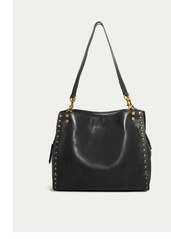 Lenox Studded Triple Entry Satchel