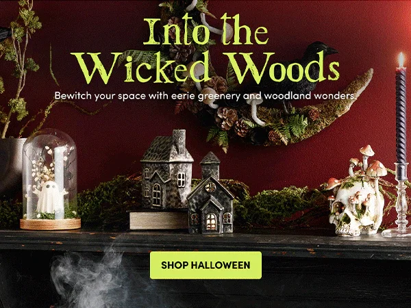 Into the Wicked Woods | Bewitch your space with eerie greenery and woodland wonders. | SHOP HALLOWEEN