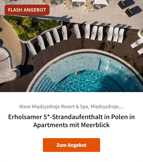 Erholsamer 5*-Strandaufenthalt in Polen in Apartments mit Meerblick