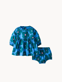 Baby Long Sleeve Twill Dress & Bloomers Set