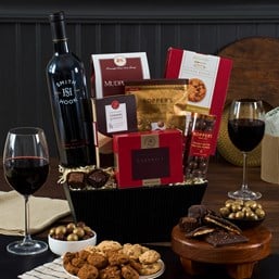 Image of Red Wine & Dark Chocolate Gift Basket - Smith & Hook