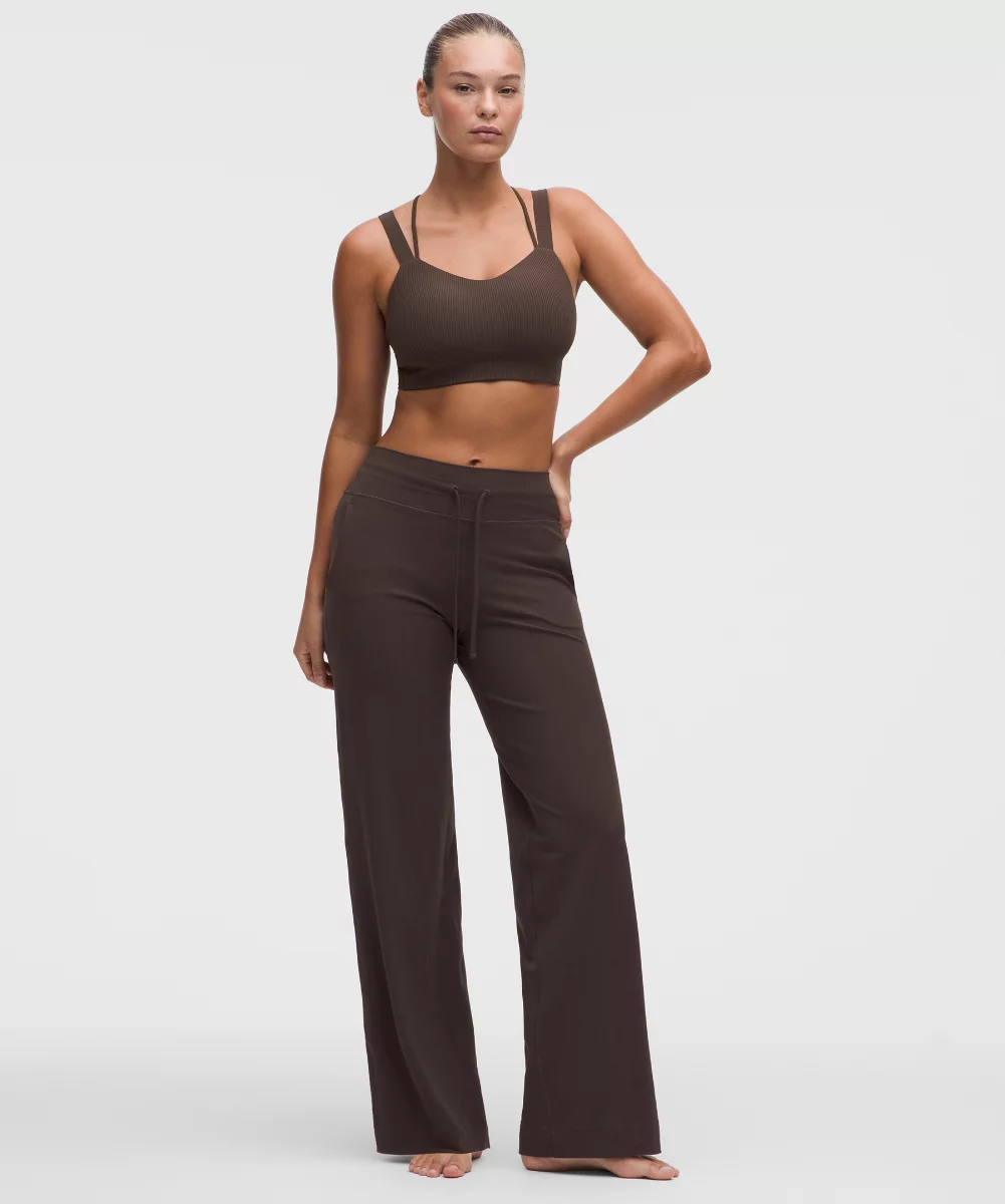 Groove High-Rise Mixed-Rib Wide-Leg Pant Regular