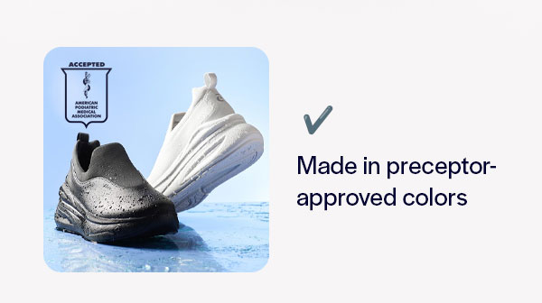 Made in preceptor-approved colors 