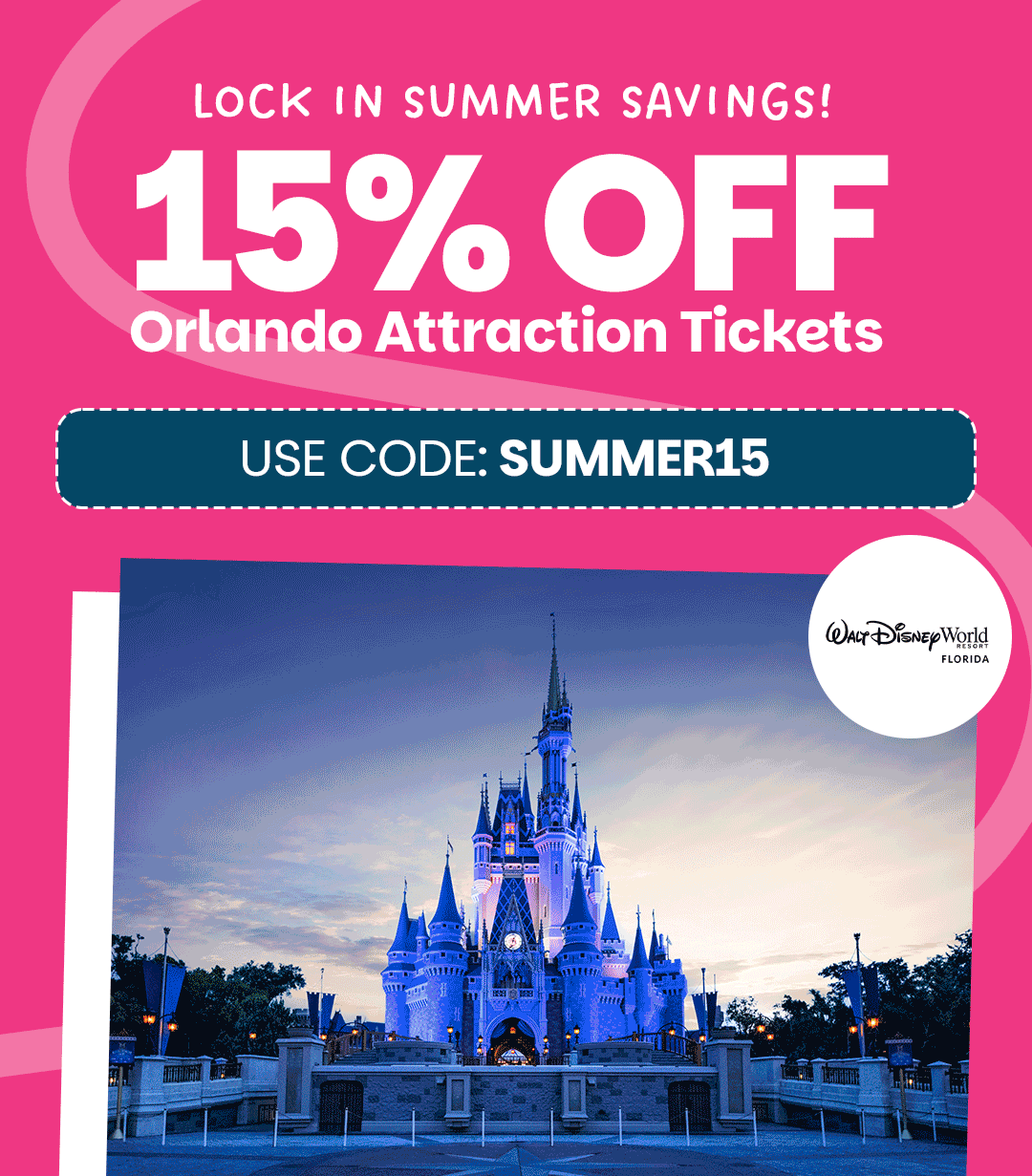 15% off Orlando Attraction Tickets