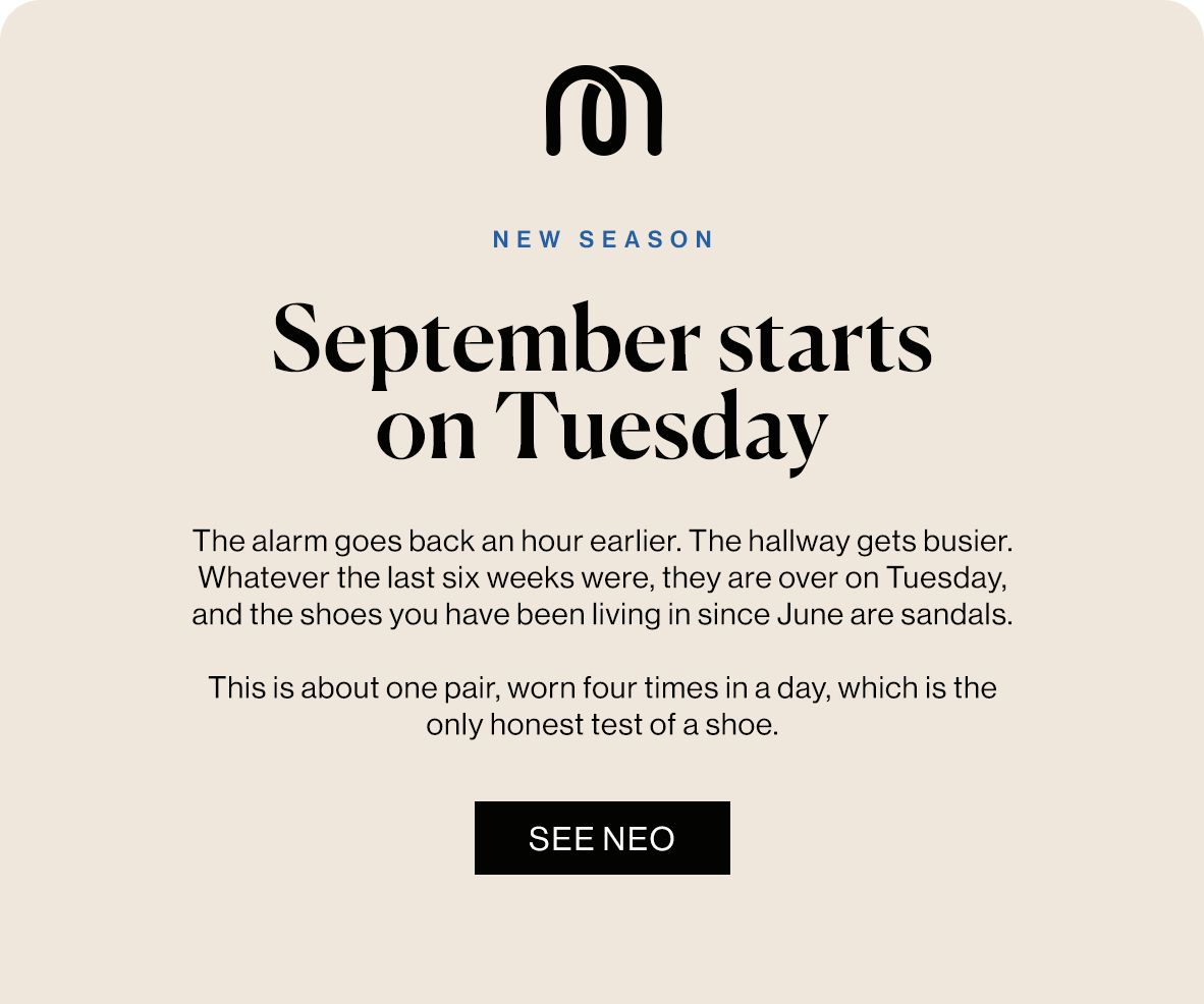 September starts on Tuesday