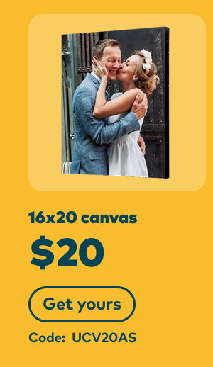 16x20 canvas $20. Code: UCV20AS. Get yours.
