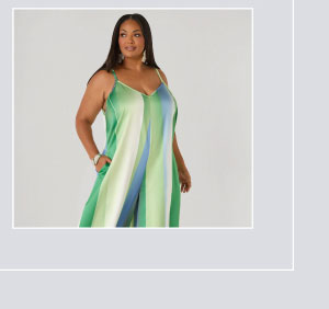 Ombre Satin Wide Leg Jumpsuit