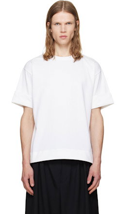 White Fitted Wire Turnup T-shirt - Simone Rocha