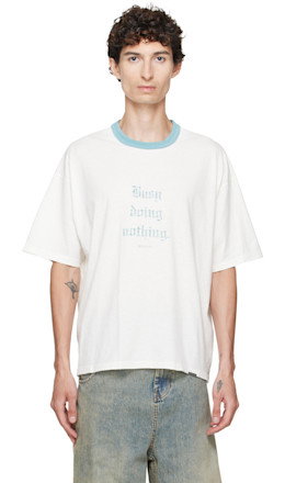 White 'Busy Doing Nothing' T-shirt - Represent