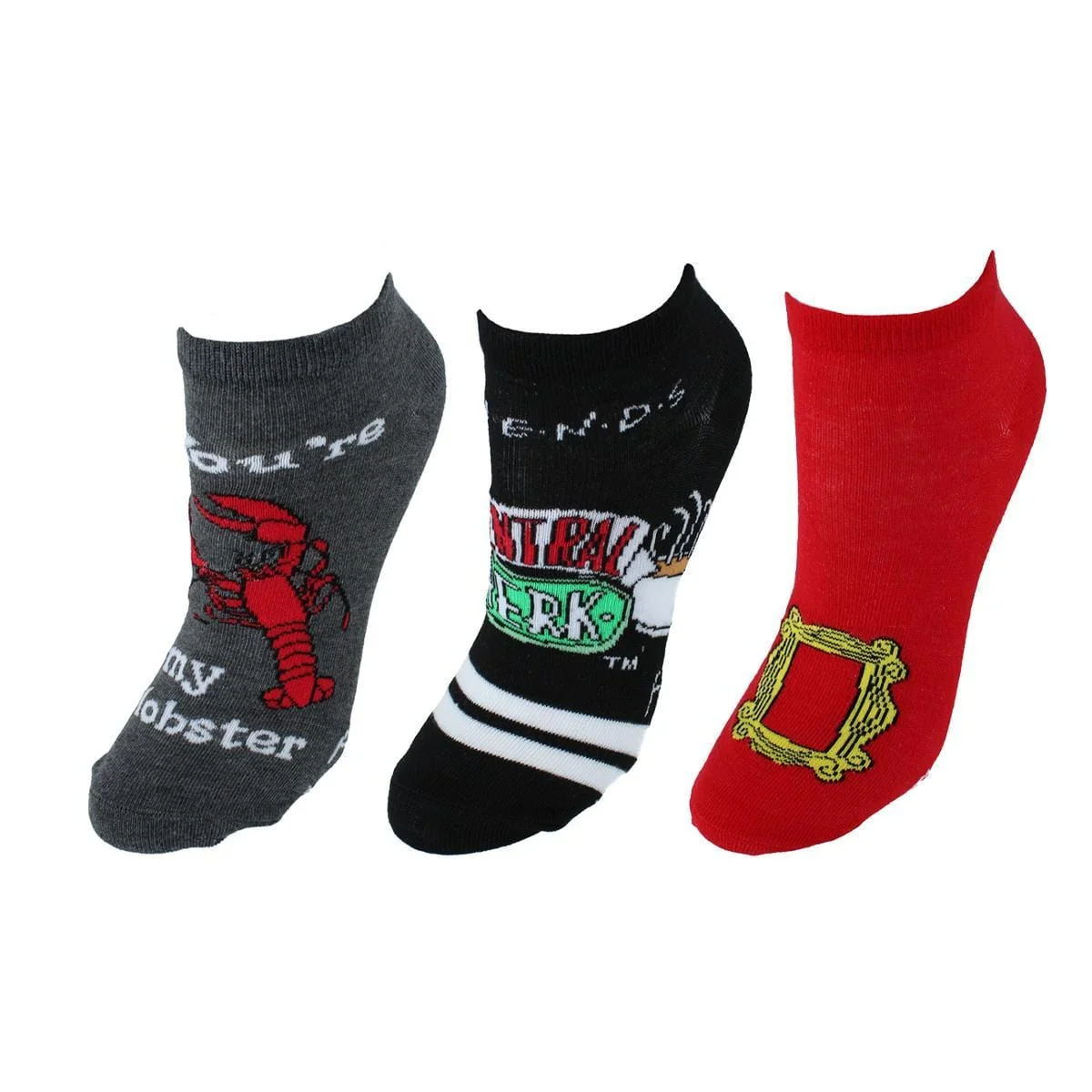 Image of CTM® Women's Friends Themed Low Rise Socks (3 Pack)