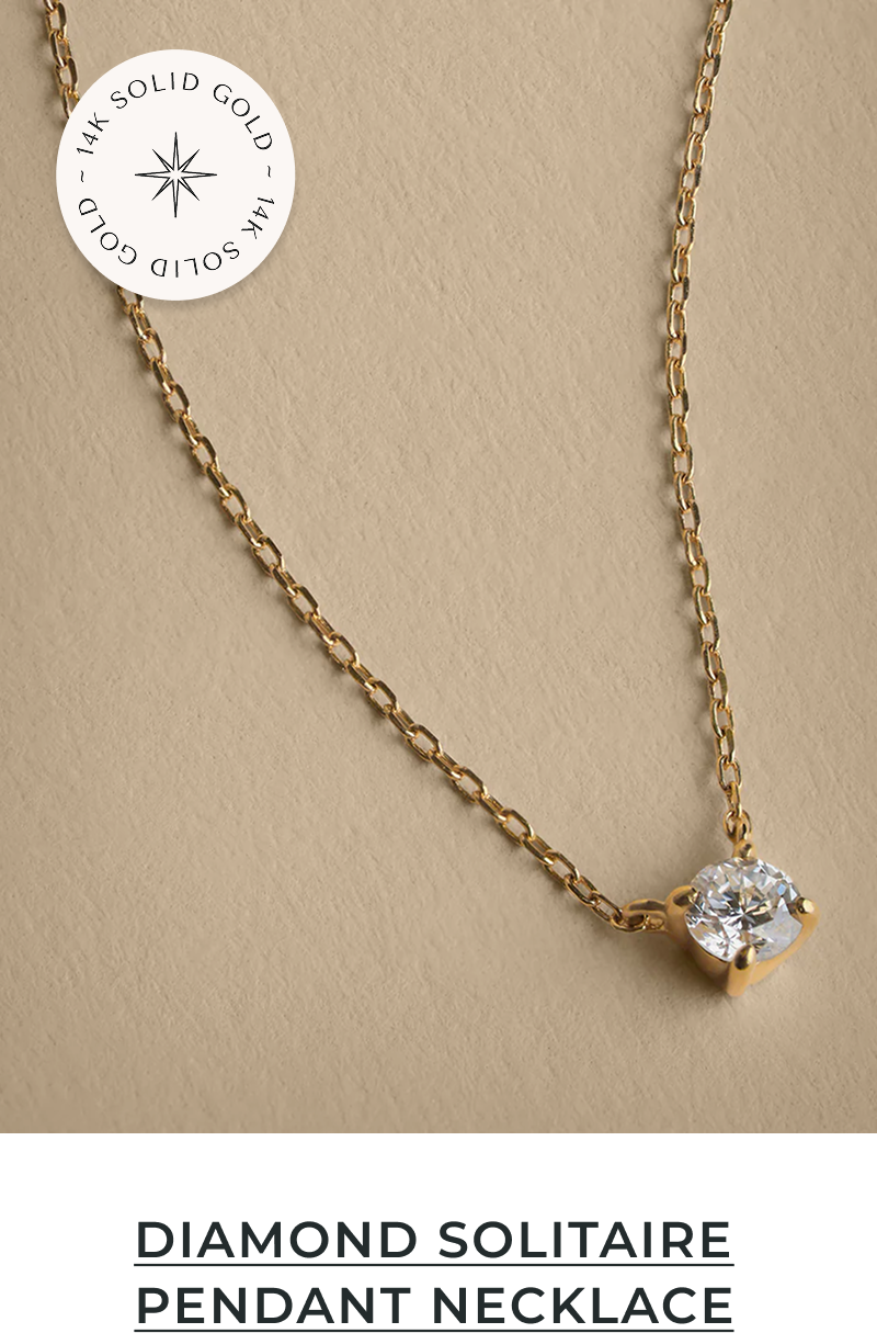 DIAMOND SOLITAIRE PENDANT NECKLACE