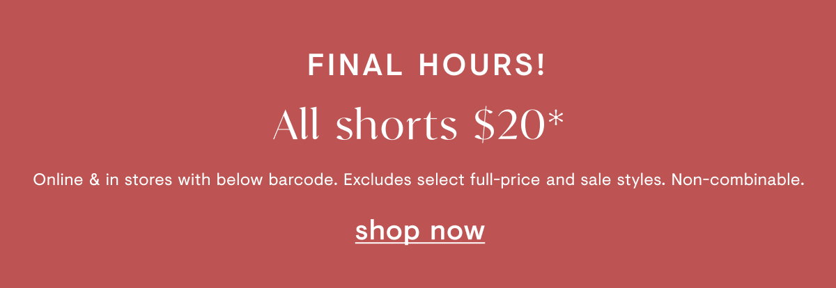 $20 shorts