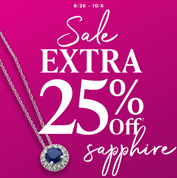 Shop Sapphire Sale - Extra 25% Off