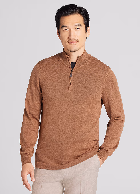 AWEARNESS KENNETH COLE | MERINO WOOL BLEND QUARTER ZIP SWEATER