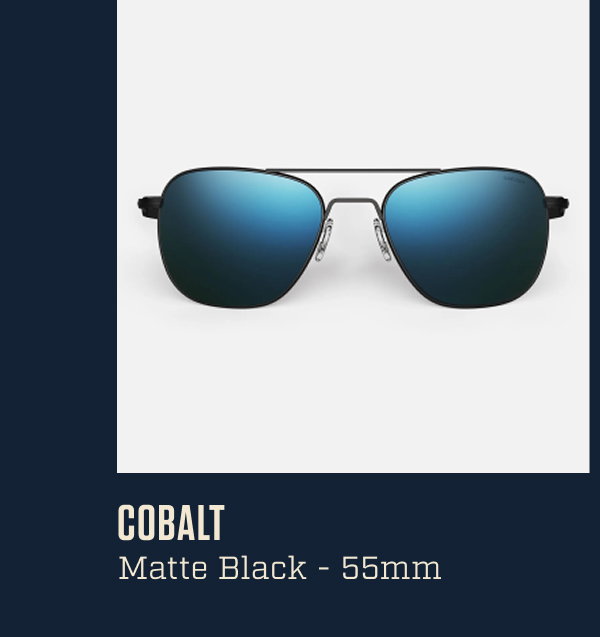 Aviator - Matte Black & Cobalt