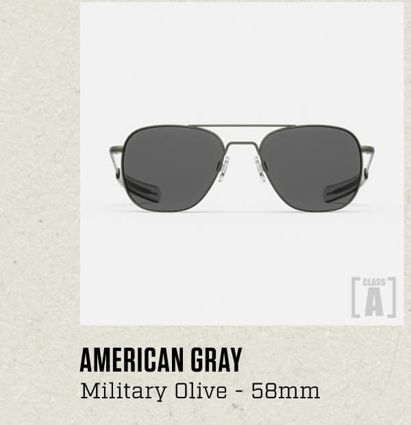Class A Aviator - Military Olive & American Gray