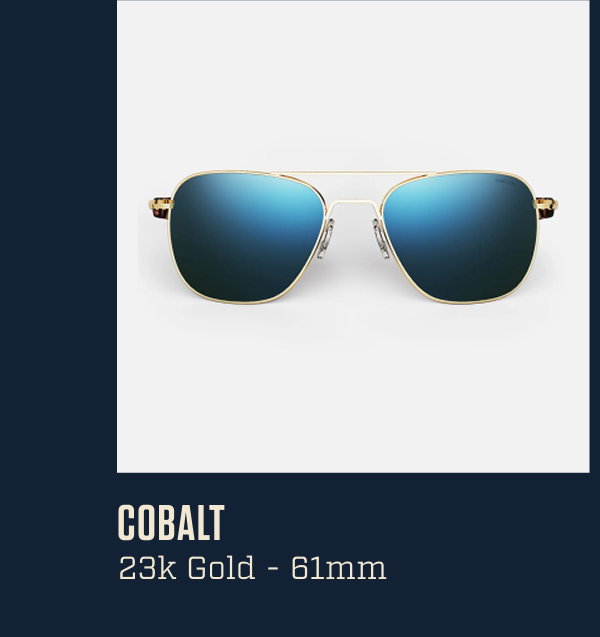 Aviator - 23k Gold & Cobalt
