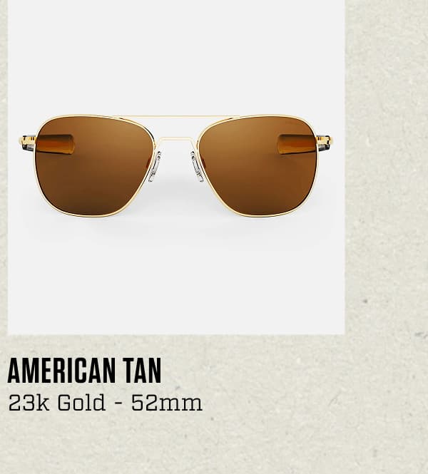 Aviator - 23k Gold & American Tan
